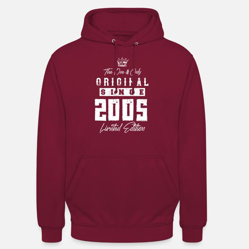 Édition limitée 2005 - Sweat-shirt à capuche unisexe - bordeaux