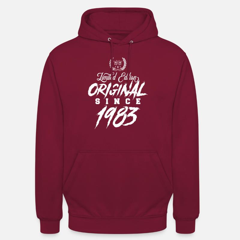 Édition limitée 1983 - Sweat-shirt à capuche unisexe - bordeaux