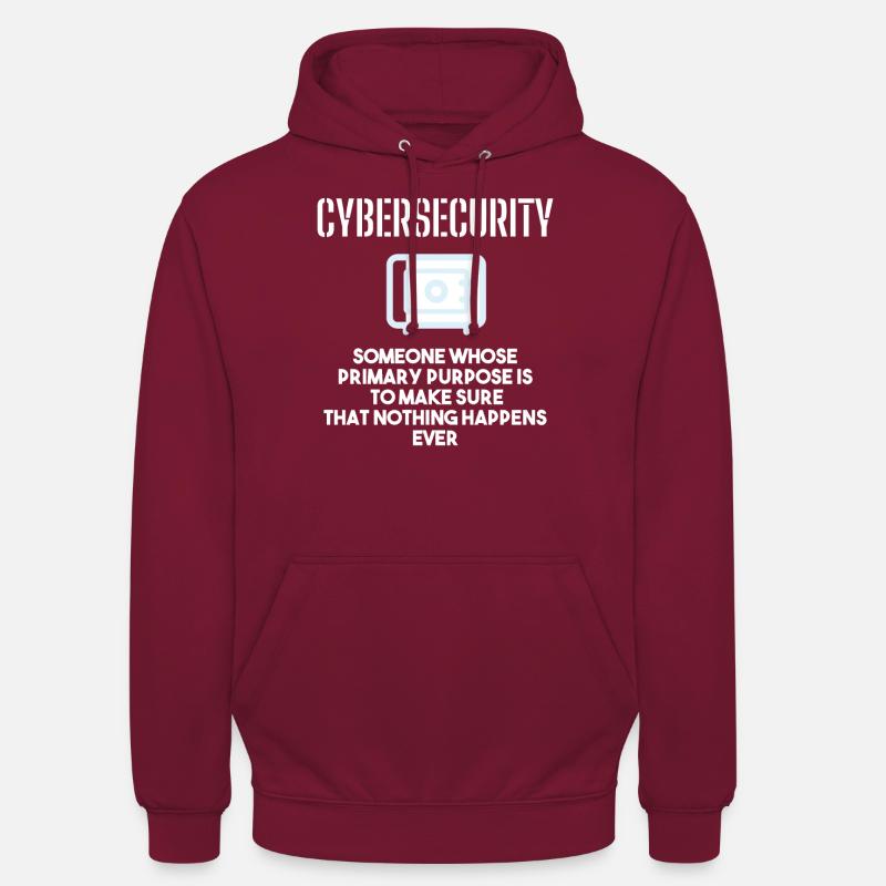 Cybersecurity - IT Security Computer Scientists - Unisex Hoodie - bordeaux
