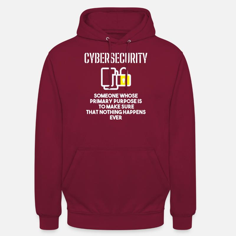 Cybersecurity - IT Security Computer Scientists - Unisex Hoodie - bordeaux