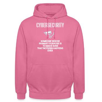 Cybersecurity - IT-Sicherheit Informatiker - Unisex Hoodie - Pink - Vorne - Alina (178cm) & Michal (187cm)