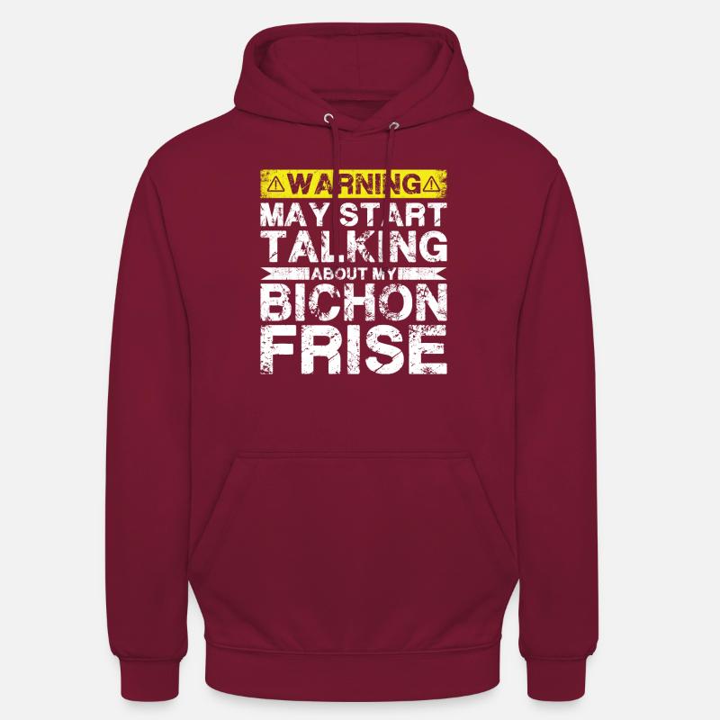 Parlez de Bichon Frise - Sweat-shirt à capuche unisexe - bordeaux