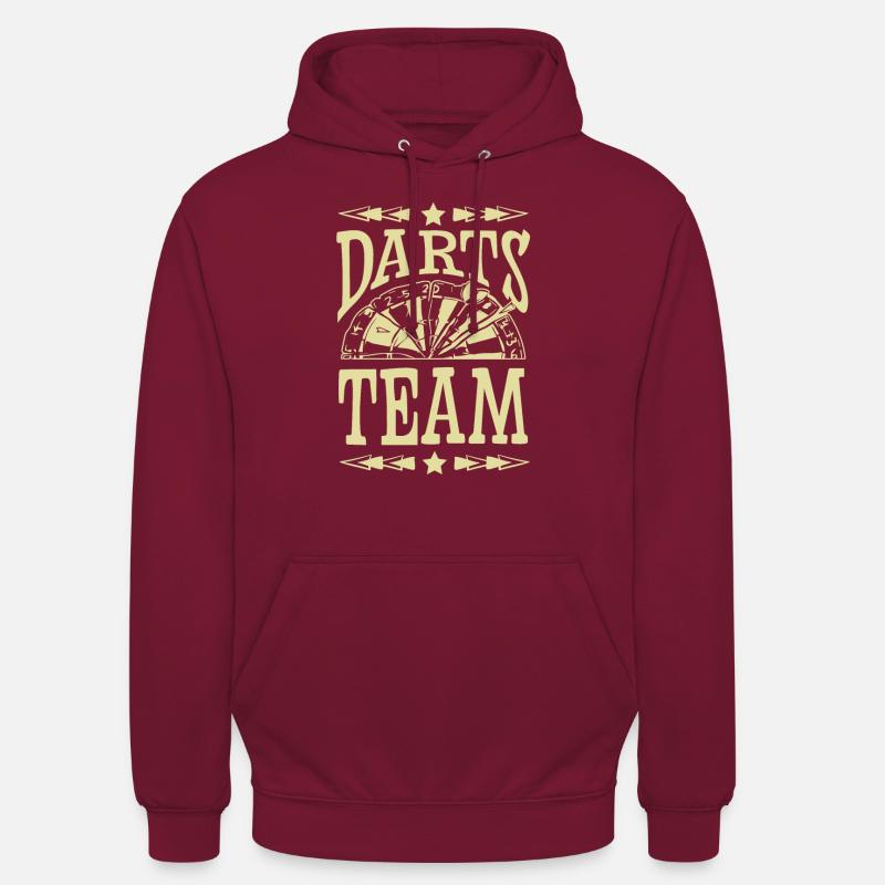 Équipe de fléchettes - Sweat-shirt à capuche unisexe - bordeaux