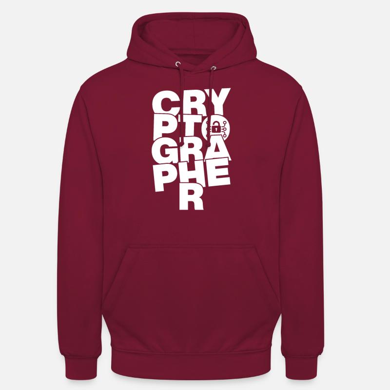 Profession de cryptographie - Cryptographe - Sweat-shirt à capuche unisexe - bordeaux