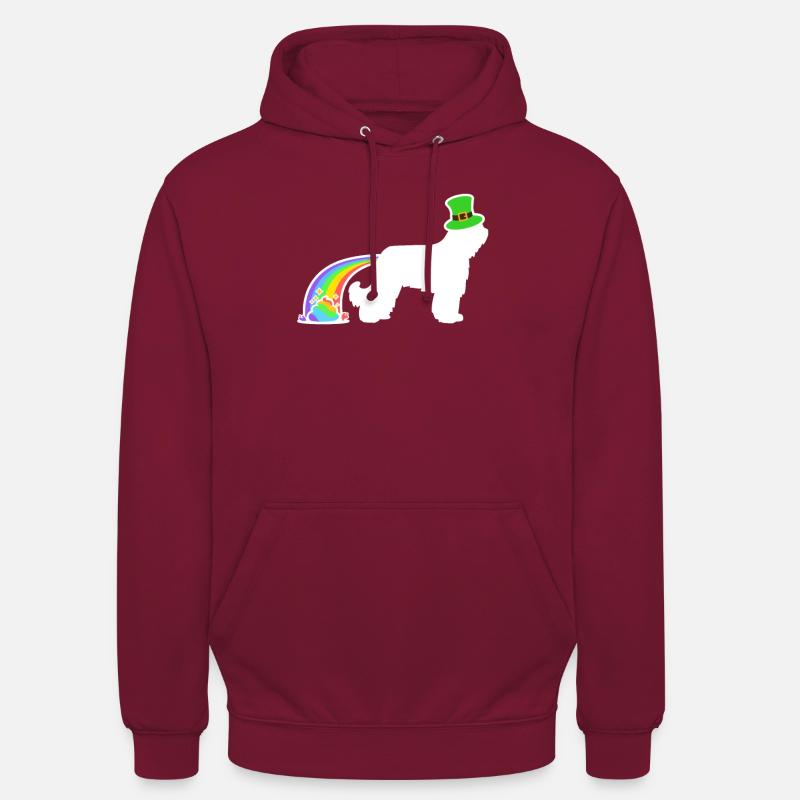 Chien de Saint-Patrick - Briarde - Sweat-shirt à capuche unisexe - bordeaux