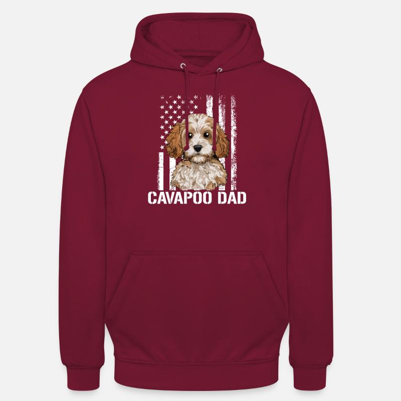 Cavapoo Dog, Cavapoo - Unisex Hoodie - bordeaux