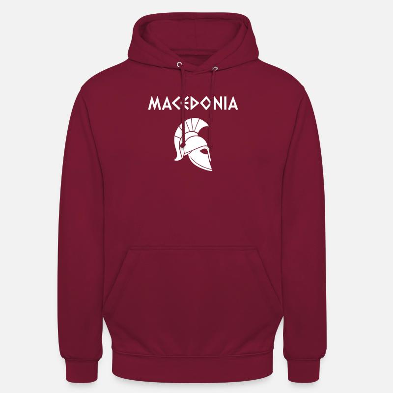 Drapeau de la Macédoine, Macédoine - Sweat-shirt à capuche unisexe - bordeaux