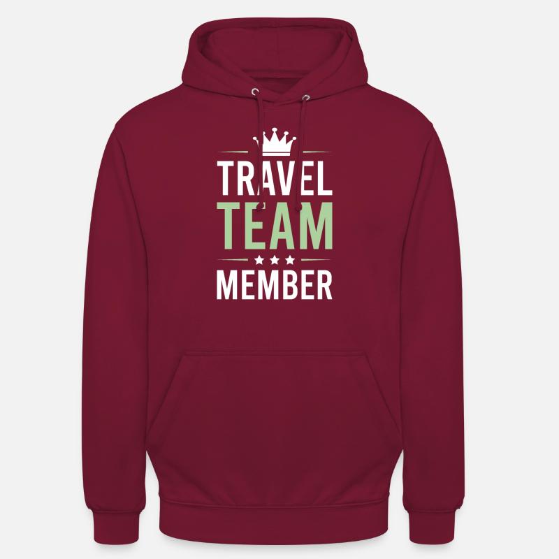 Équipe de voyage - Sweat-shirt à capuche unisexe - bordeaux