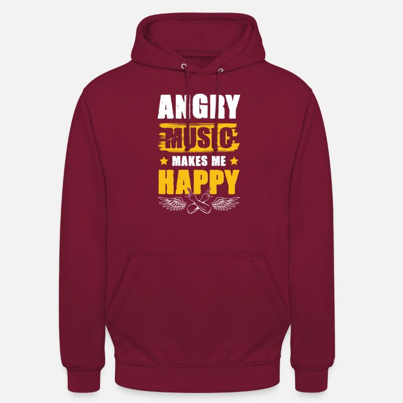 rock n roll musikk - Unisex-hettegenser - burgunder