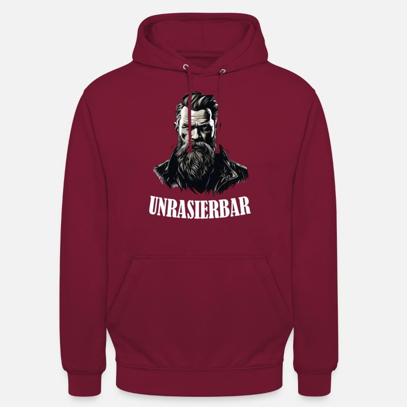 Wikinger Bartträger Lustiger Bart Spruch - Unisex Hoodie - Bordeaux