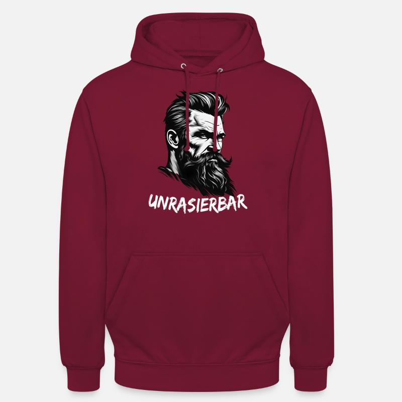 Lustiger Bart Spruch Wikinger Bartträger - Unisex Hoodie - Bordeaux