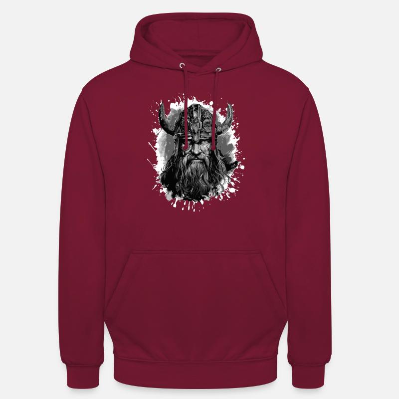 Wikinger Kopf Valhalla Krieger - Unisex Hoodie - Bordeaux