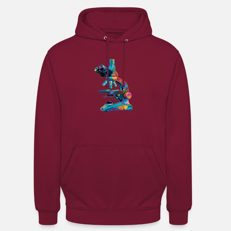 Microscopie Scientifique Biologiste Microscope - Sweat-shirt à capuche unisexe - bordeaux