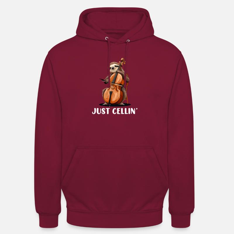 Violoncelle Just Cellin - Sweat-shirt à capuche unisexe - bordeaux