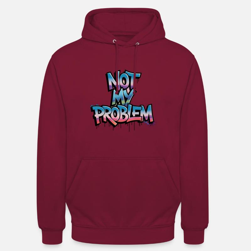 Nicht Mein Problem Graffiti Design - Unisex Hoodie - Bordeaux