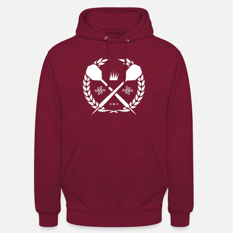 fléchettes fléchette flèche couronne - Sweat-shirt à capuche unisexe - bordeaux