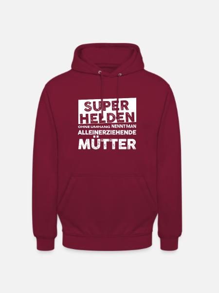 Mütter - Super Helden - Unisex Hoodie - Bordeaux