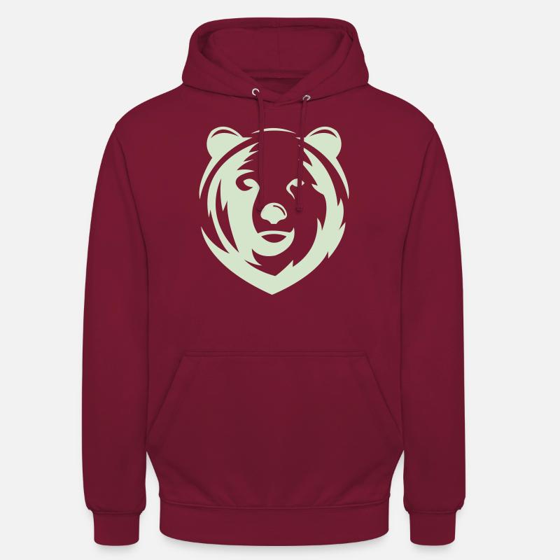 ours - Sweat-shirt à capuche unisexe - bordeaux