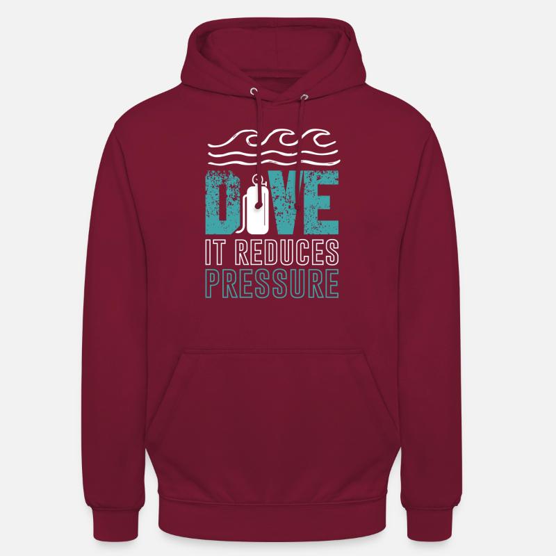 plongée plongée - Sweat-shirt à capuche unisexe - bordeaux