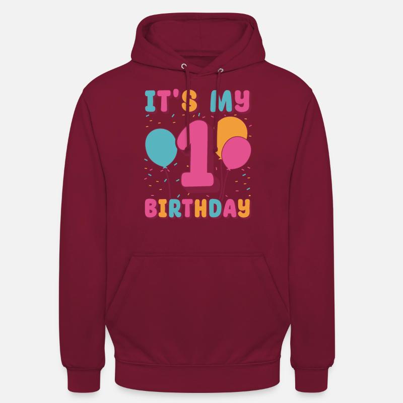 C’est mon 1er anniversaire - Sweat-shirt à capuche unisexe - bordeaux