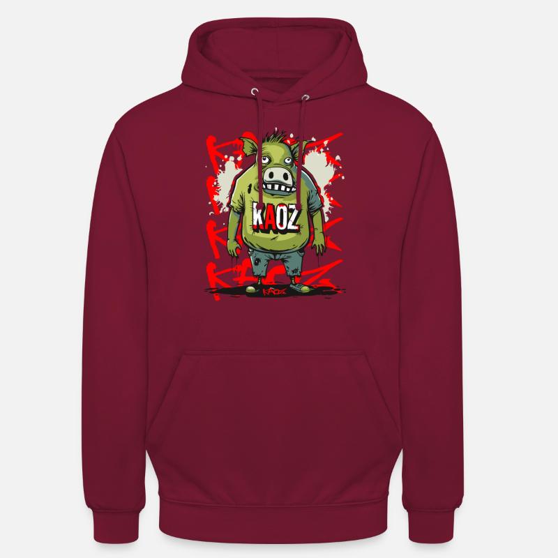 Die Existenz eines Schweins - Unisex Hoodie - Bordeaux