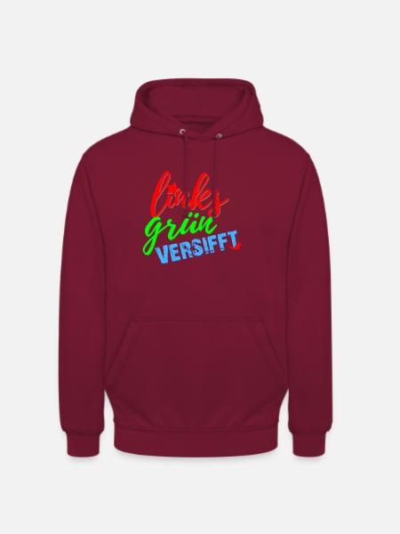 links grün versifft - Unisex Hoodie - Bordeaux