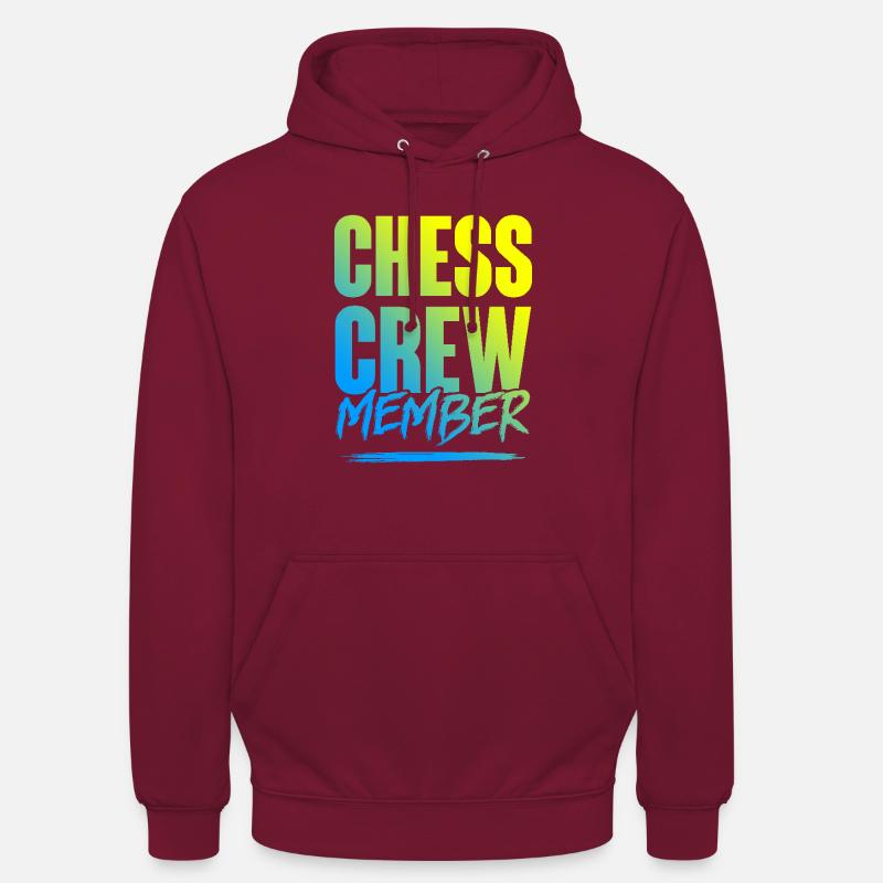 Équipe d’échecs - Sweat-shirt à capuche unisexe - bordeaux