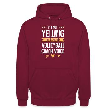 volleyball trainer - Unisex Hoodie - Bordeaux - Vorne - Alina (178cm) & Michal (187cm)
