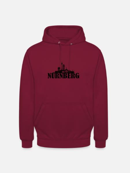 Nürnberg Skyline - Unisex Hoodie - Bordeaux