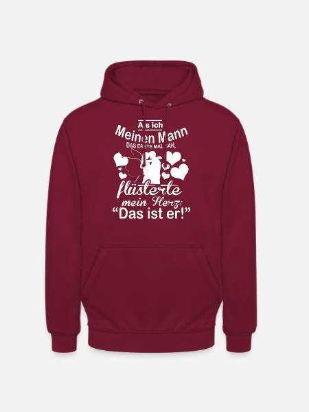 Ich liebe meinen Mann - Ehemann - Unisex Hoodie - Bordeaux