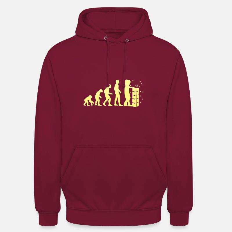 évolution de l'apiculture - Sweat-shirt à capuche unisexe - bordeaux