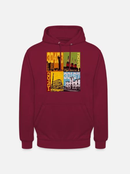 Stadtansichten Hannover Set 01 - Unisex Hoodie - Bordeaux