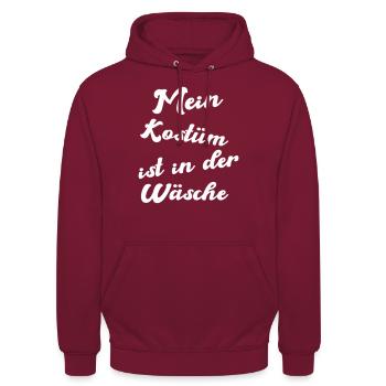 kostüm wäsche - Unisex Hoodie - Bordeaux - Vorne - Alina (178cm) & Michal (187cm)