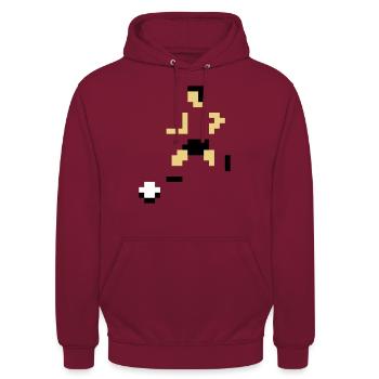 Pixel Kicker - Sweat-shirt à capuche unisexe - bordeaux - Devant - Alina (178cm) & Michal (187cm)
