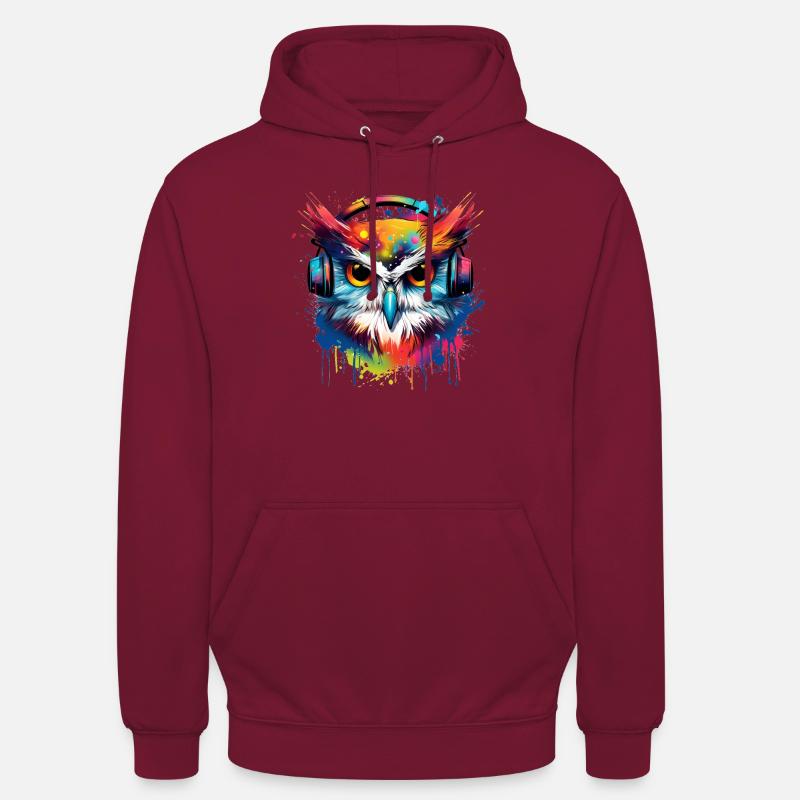 BUNTE EULE - Unisex Hoodie - Bordeaux