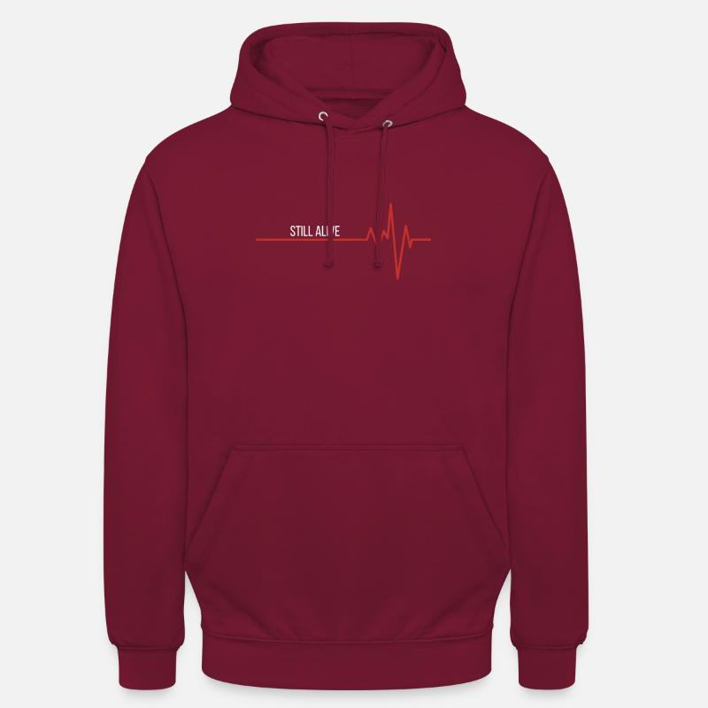 Still alive - heartbeat - Unisex Hoodie - bordeaux