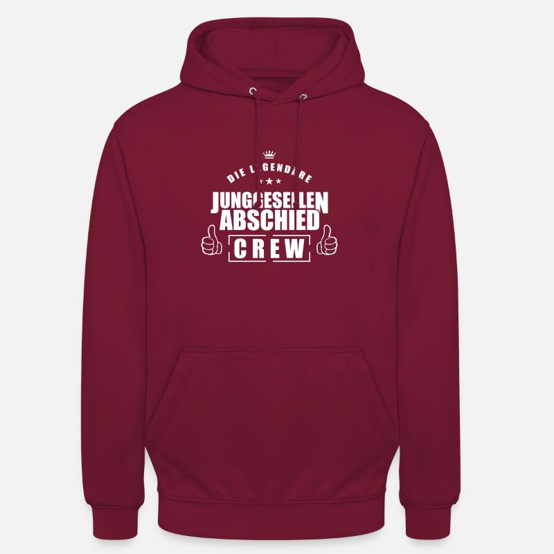 équipe de célibataire - Sweat-shirt à capuche unisexe - bordeaux