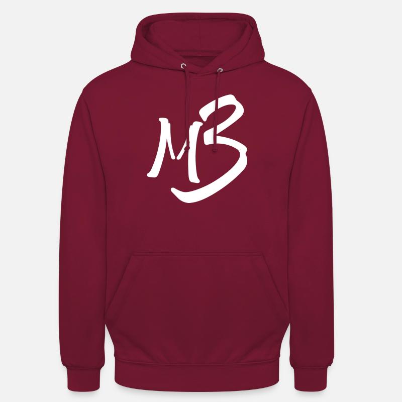 MB 13 blanc - Sweat-shirt à capuche unisexe - bordeaux
