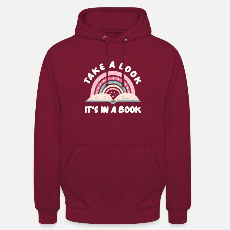 bøker boklesing bokorm bokelsker - Unisex-hettegenser - burgunder