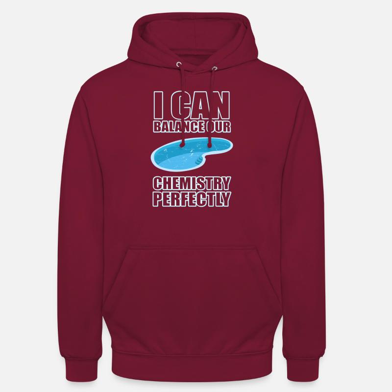 Je suis le leader de la piscine et j’adore les comprimés de chlore - Sweat-shirt à capuche unisexe - bordeaux