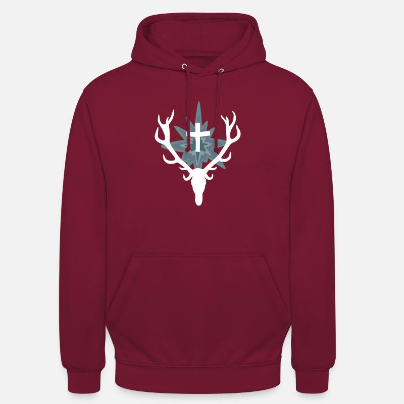 Hubertus Hirsch Hunter Logo - Sweat-shirt à capuche unisexe - bordeaux
