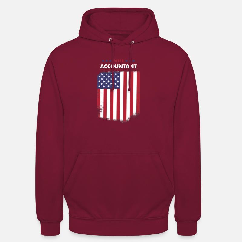 Comptable électoral - Sweat-shirt à capuche unisexe - bordeaux
