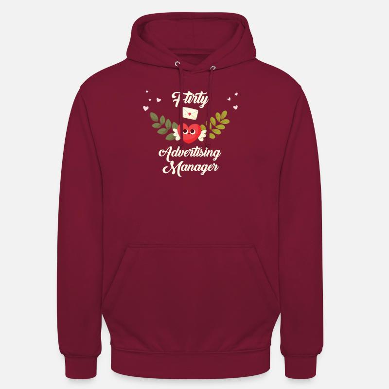 Responsable de la publicité Flirty - Sweat-shirt à capuche unisexe - bordeaux