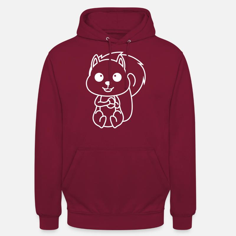 Eichhörnchen Comic Tier - Unisex Hoodie - Bordeaux