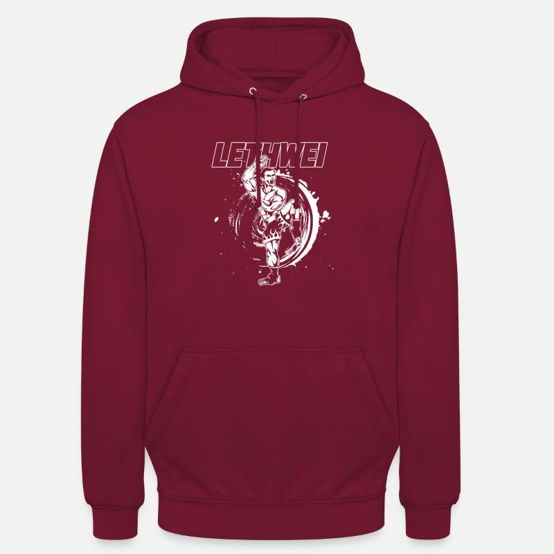 boxe birmane lethwei - Sweat-shirt à capuche unisexe - bordeaux