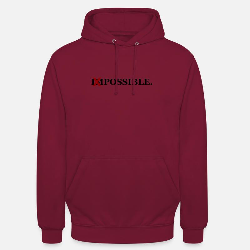 impossible - Sweat-shirt à capuche unisexe - bordeaux