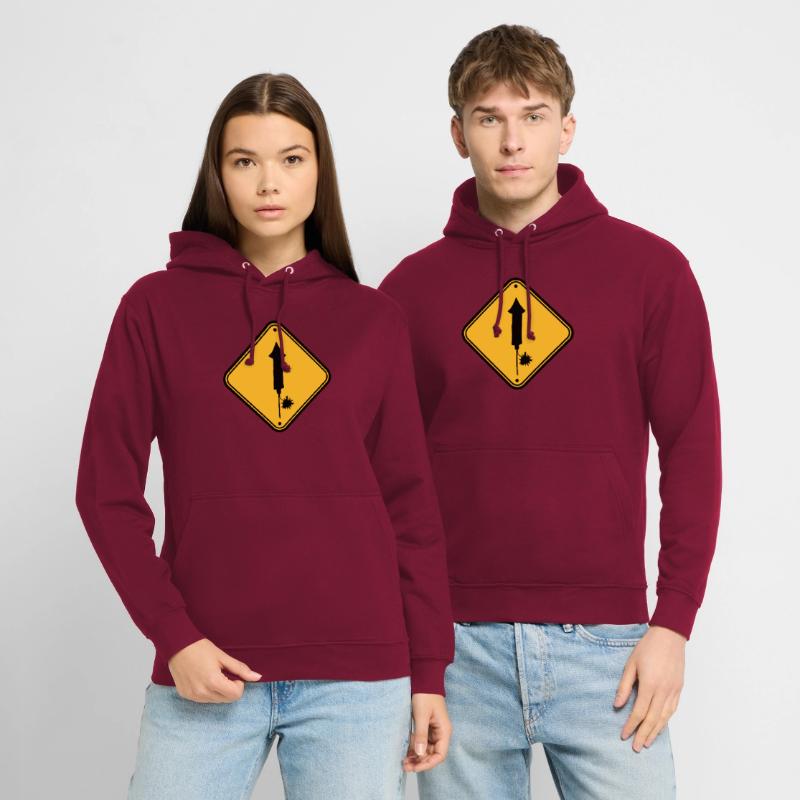 danger warning sign caution caution danger zone Unisex Hoodie