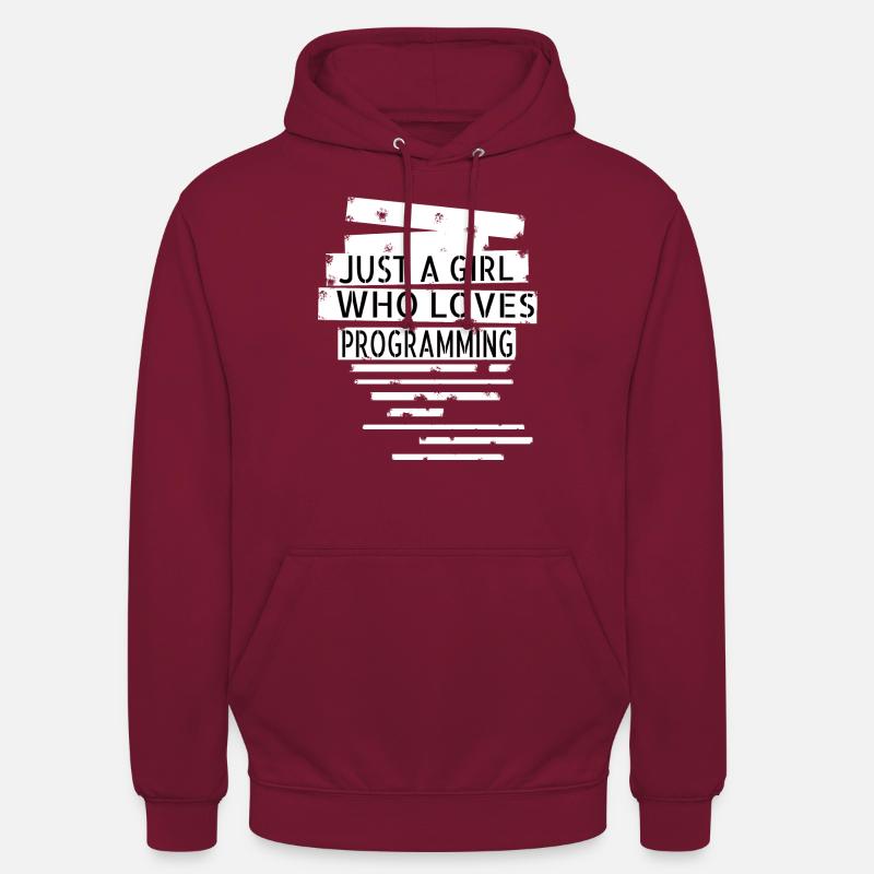 ingénieur en codage Internet - Sweat-shirt à capuche unisexe - bordeaux