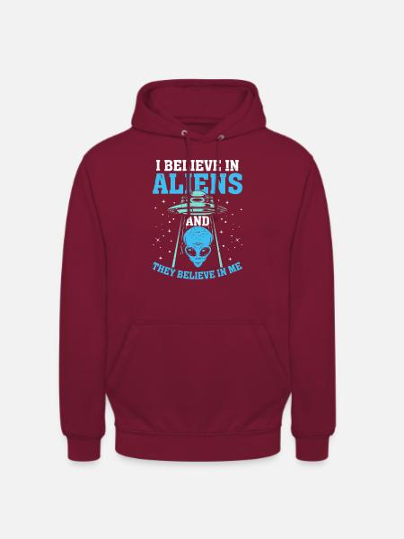Aliens & Ufos - Unisex Hoodie - Bordeaux