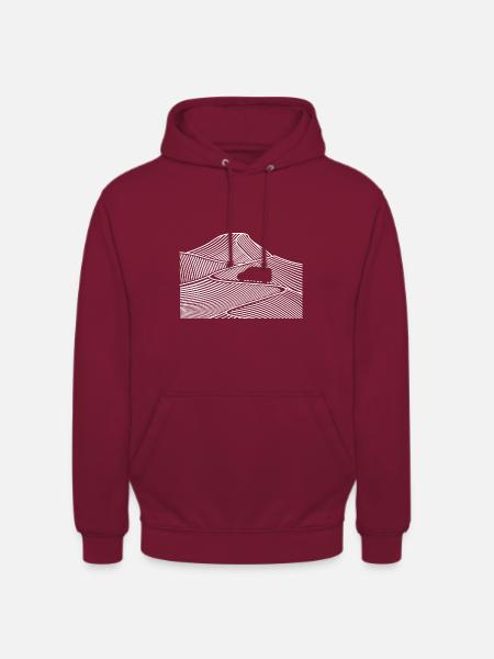 Berge, Camper Van, Wohnmobil, Campervan - Unisex Hoodie - Bordeaux